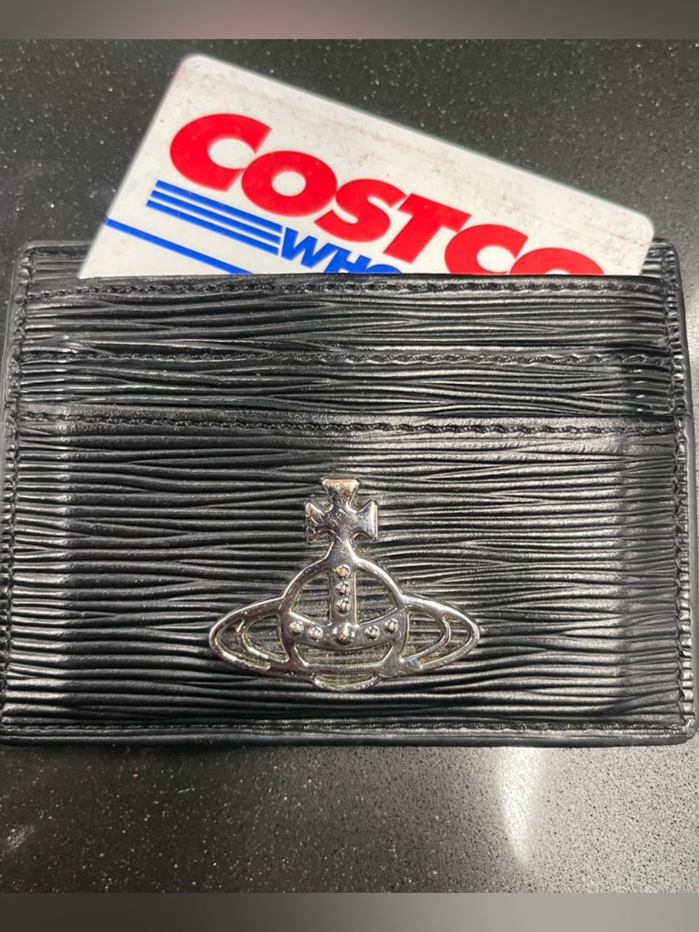Vivienne Westwood Textured Card Case Wallet Mens Unisex EUC